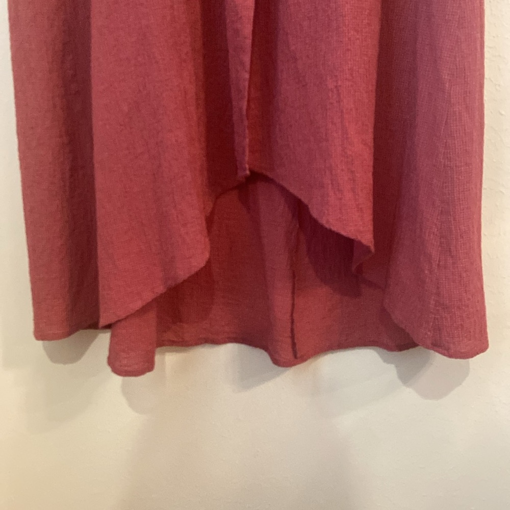 Free People Retro Romance Maxi Dress Red Gauze Button Front Tie Waist Size Small - Picture 6 of 7